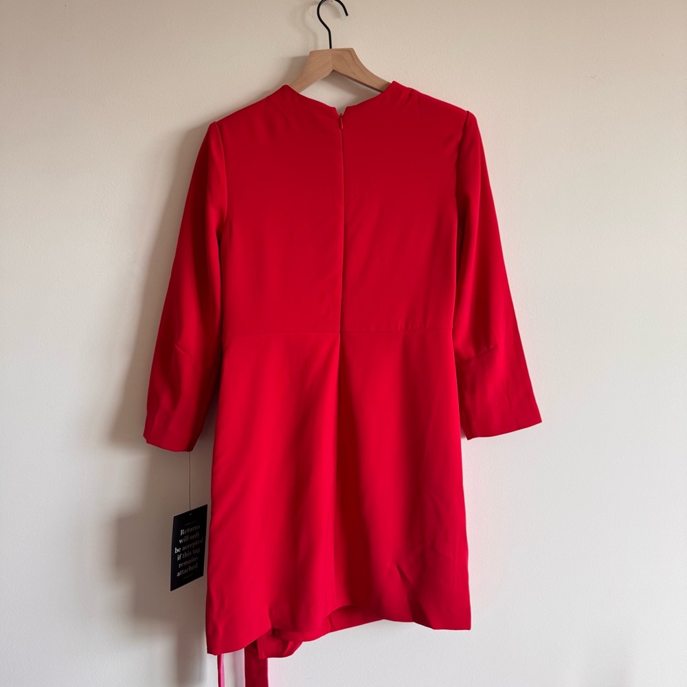 Tuckernuck | Romantic Poppy Hot Pink Sienna Mini Dress Tie Wrap Bow ~ NWT Medium - Picture 13 of 14